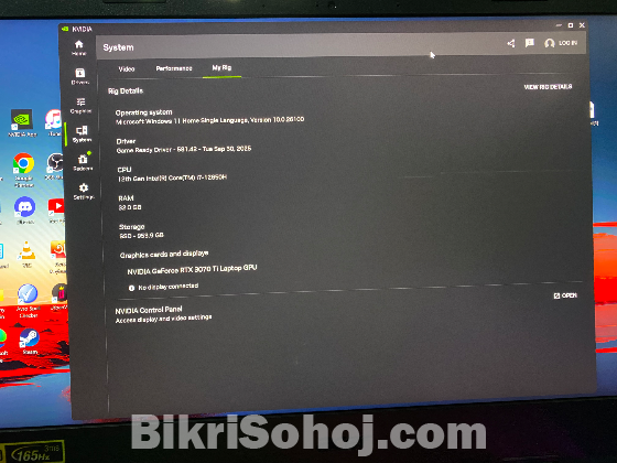 Acer Nitro 5 AN515-58 32 GB and RTX 3070ti 8GB